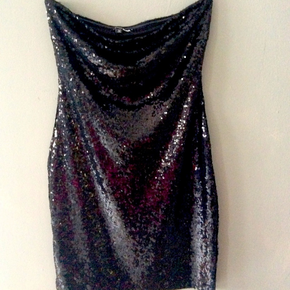 Sequined mini tube dress